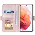Lace Pattern Samsung Galaxy S22 5G Wallet Case - Pink