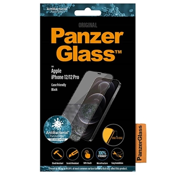 iPhone 12/12 Pro PanzerGlass Case Friendly Screen Protector - 9H - Black Edge