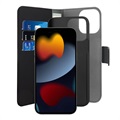 Puro 2-in-1 Magnetic iPhone 13 Pro Wallet Case - Black