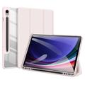 Samsung Galaxy Tab S9 FE Dux Ducis Toby Tri-Fold Smart Folio Case - Light Pink