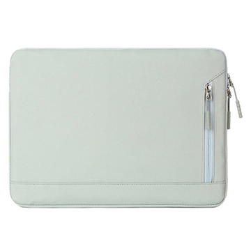 Water Resistant Elegant Oxford Laptop Sleeve w. Side Pocket - 13.3" - Green