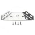 10 Pcs. Stainless Steel Triangle Brackets with 40 Screws for Furniture - Silver