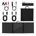100W Portable 3-fold Solar Panel and Charger for Camping and Hiking - IP65 - Black