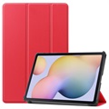 Tri-Fold Series Samsung Galaxy Tab S7/S8 Folio Case - Red