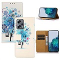 Glam Series Xiaomi Redmi Note 11T Pro/11T Pro+ Wallet Case - Flowering Tree / Blue