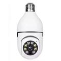 1080P WiFi PTZ Security Camera with E27 Light Bulb Socket and Night Vision - White