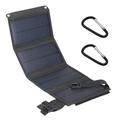 10W Foldable USB Solar Charger / Power Bank with 4 Panels - Black