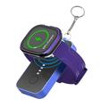 1200mAh Portable Charger Mini Magnetic Wireless Power Bank with Keychain for iWatch Series - Blue