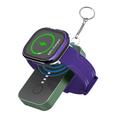 1200mAh Portable Charger Mini Magnetic Wireless Power Bank with Keychain for iWatch Series - Green