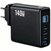 140W GaN Wall Charger with TFT Display - 3xUSB-C, 1xUSB-A