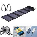 15W Foldable USB Solar Charger / Power Bank with 5 Panels