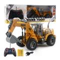 166-169 Remote Control Engineering Vehicle Excavator Remote Control Bulldozer Digging Children's Toy Model Car - Style A