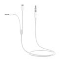 2 in 1 3.5mm AUX Audio Cable - iOS, Android - White