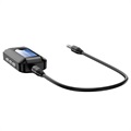 2-in-1 Bluetooth Audio Adapter with LCD Display RT11 - Black