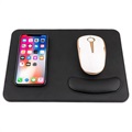 2-in-1 Qi Wireless Charging Mouse Pad w/ Wrist Support