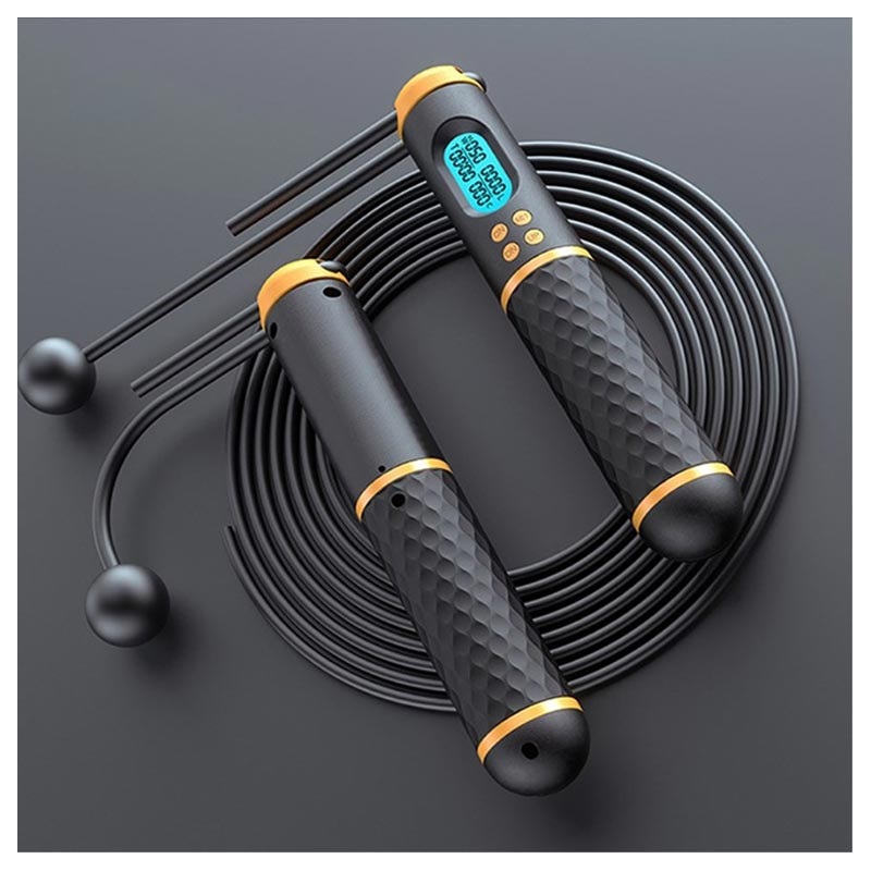 Weight Setting and Calories Counter Adjustable for Adult and Children Fitness Sport Skipping Ropes with Sound Reminder Number Counting Jump Rope Backlit Screen Digital Smart Jump Rope