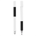 2-in-1 Universal Capacitive Touchscreen Stylus Pen - 2 Pcs. - Silver