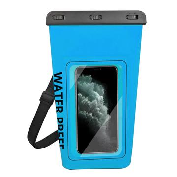 2L Waterproof Dry Bag with Touch-Screen Smartphone Pouch - Blue