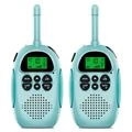 2Pcs DJ100 Children Walkie Talkie Toys Kids Interphone Mini Handheld Transceiver 3KM Range UHF Radio with Lanyard