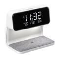 3-in-1 10W Cell Phone Wireless Charger with Bedside Lamp, LCD Alarm Clock for Home (EU Plug)