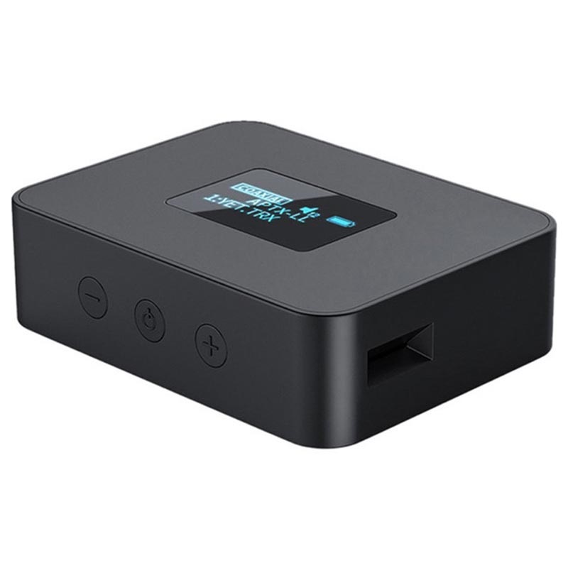 3-in-1 Bluetooth Transmitter with Screen Black