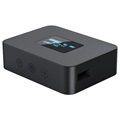 3-in-1 Bluetooth Audio Transmitter with LCD Screen - Black