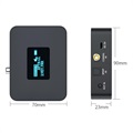 3-in-1 Bluetooth Audio Transmitter with LCD Screen - Black