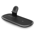 3-in-1 Desktop Wireless Charging Station T8 Pro - Black