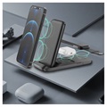 3-in-1 Foldable Wireless Charging Station HS-V8 - Black