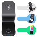 3-in-1 Magnetic Wireless Fast Charging Station B16 - 15W - Black