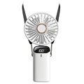 3-in-1 Mini Portable Hanging Neck Cooling Fan - White