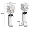 3-in-1 Mini Portable Hanging Neck Cooling Fan - White