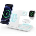 3-in-1 Portable Wireless Charging Station - Apple Watch, iPhone, AirPods (Bulk) - White