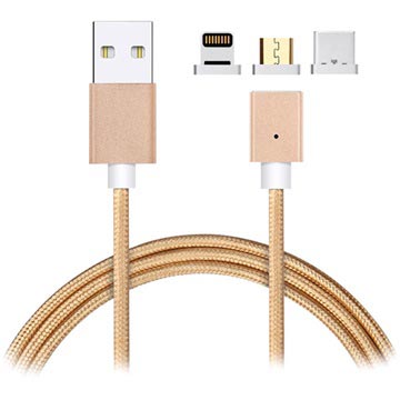 3-in-1 Magnetic Cable - Lightning, MicroUSB, Type-C