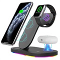 3-in-1 Wireless Charging Stand for Apple iPhone, iWatch, and Airpods - Black