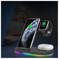 3-in-1 Wireless Charging Stand for Apple iPhone, iWatch, and Airpods - Black