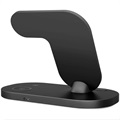 3-in-1 Wireless Charging Stand for Apple iPhone, iWatch, and Airpods - Black