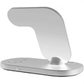 3-in-1 Wireless Charging Stand for Apple iPhone, iWatch, and Airpods - White