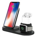 3-in-1 Fast Wireless Charging Station W45 - Black