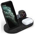 3-in-1 Wireless Charging Station W55 - iPhone, AirPods, iWatch - Black