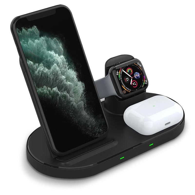 3 in 1 Wireless Charger Charging for iPhone 11,Apple Watch,Wireless Charging with LED Night Ligh