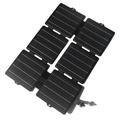 30W Foldable Solar Charger with Dual USB and DC Output - Black