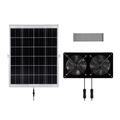 30W Solar Exhaust Fan Kit with Dual Fans for Animal Houses