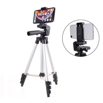 3110 Aluminum Adjustable Tripod Stand with Phone Clamp - 57-83mm