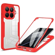 Xiaomi 15T Pro 360 Protection Series Case - Red / Clear