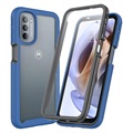 360 Protection Series Motorola Moto G51 5G Case - Blue / Clear