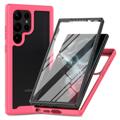 360 Protection Series Samsung Galaxy S23 Ultra 5G Case - Pink / Clear