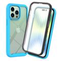 360 Protection Series iPhone 14 Pro Case - Baby Blue / Clear