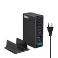 380W GaN Desktop Charging Station with Digital Power Display - 8 Ports - Black