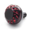 38mm Aluminum Alloy Fishing Reel Power Knob for DAIWA, SHIMANO - Black / Red